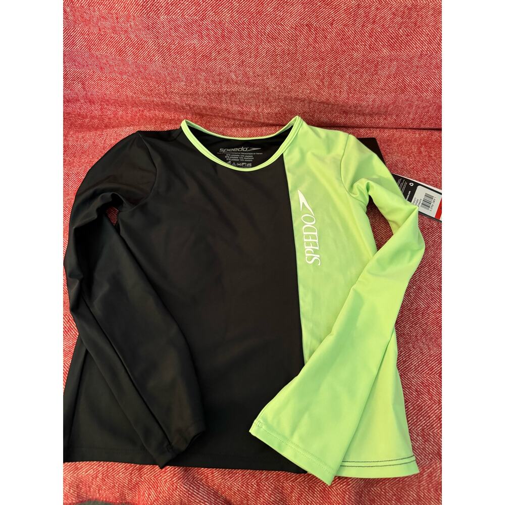 Speedo Girl's Uv Swim Shirt Long Sleeve Rashguard XS (4-5)